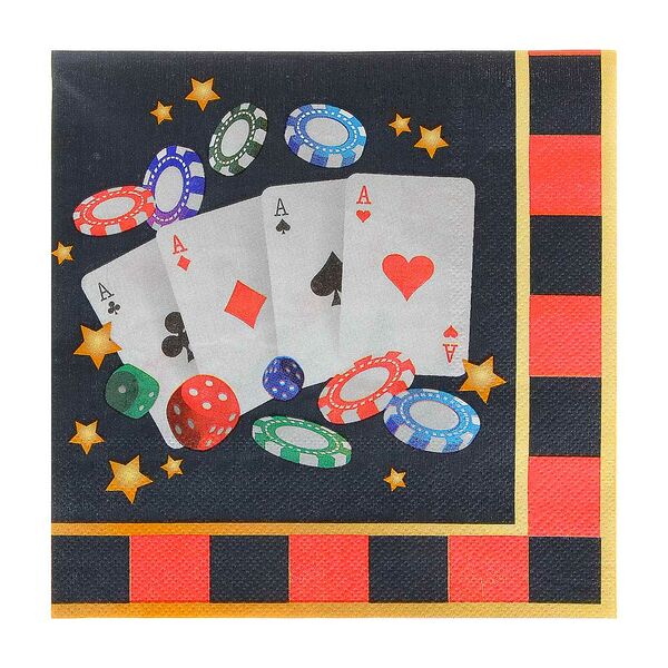 Салфетки бумажные 12шт, 33х33см, праздничные, арт 23/1