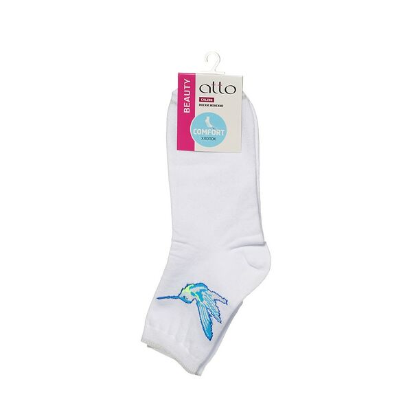 Женские носки Atto C1428 трикотажные, белые, р.23-25