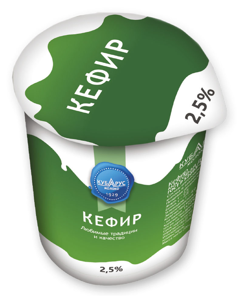 

Кефир 2,5% ТМ Кубарус 200г