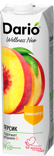 

Нектар Dario Wellness персик с мякотью 1 л