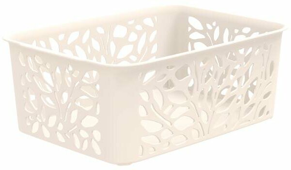 Корзина Полимербыт Leaves молочная, 4 л