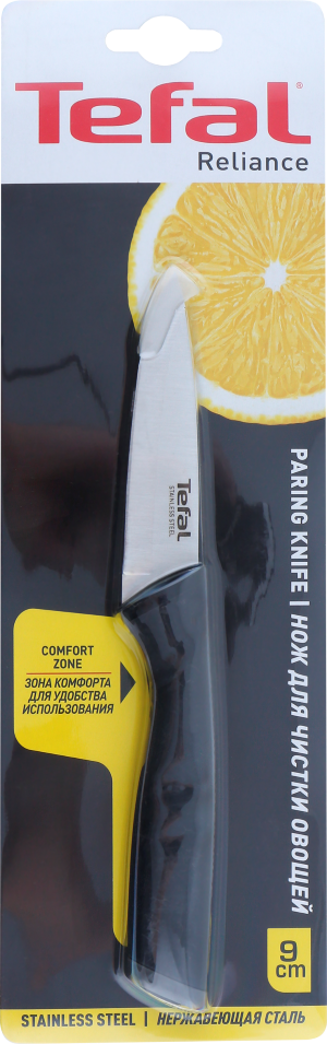 

Нож для чистки овощей Tefal Reliance 9 см, нержавеющая сталь, пластик