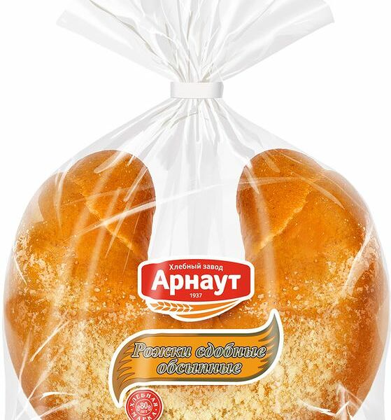 Рожки Арнаут сдобные обсыпные, 200г