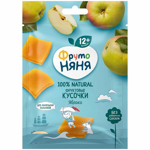 Фруктовые кусочки ФрутоНяня яблоко, 53г