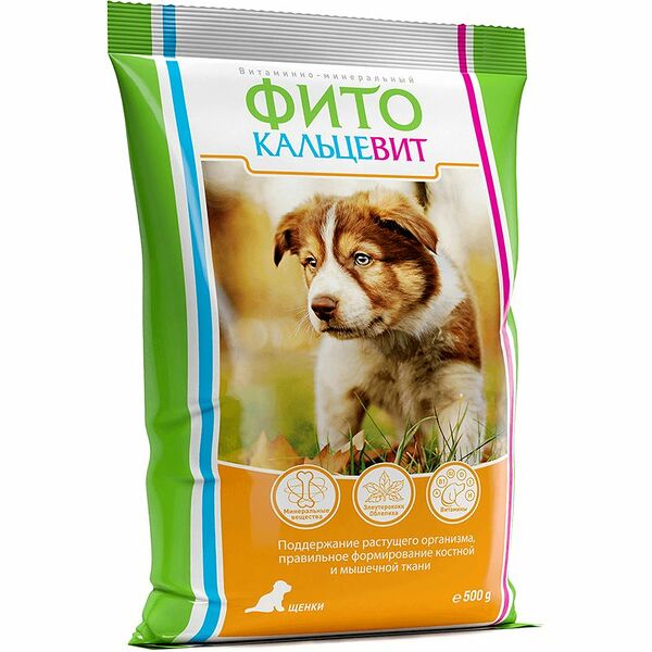  Фитокальцевит витамины для щенков, 500 г