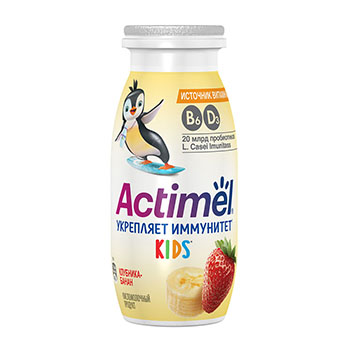 

Напиток кисломолочный Actimel Kids клубника-банан 1.5% БЗМЖ 95 г