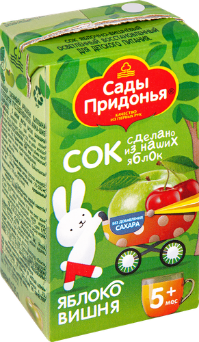 

Сок Сады Придонья яблоко вишня восстановленный осветленный 125 мл