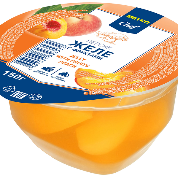 Желе Metro Chef с фруктами персик