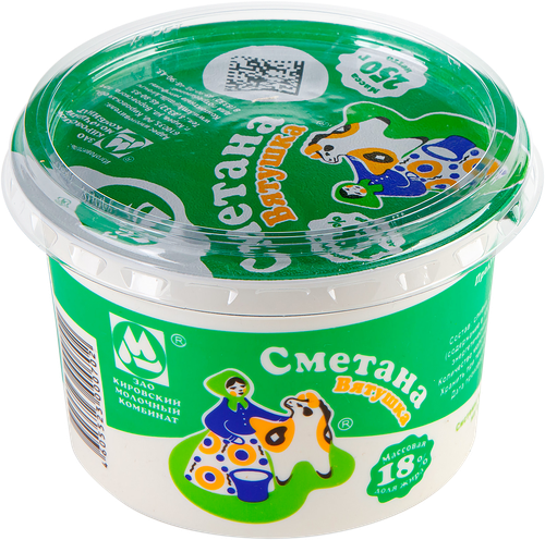 Сметана Вятушка 18%, 250г