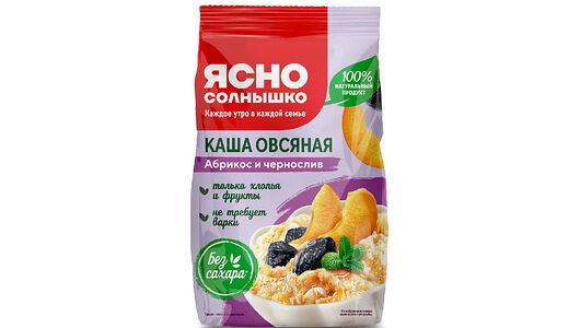 Каша Ясно Солнышко овсяная с абрикосом и черносливом 300г