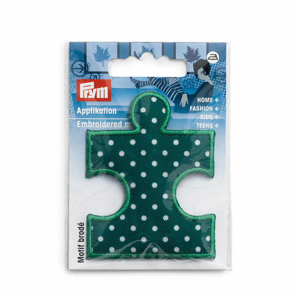 923163 Термоаппликация Пазл зеленый/белый цв. 1шт. Prym