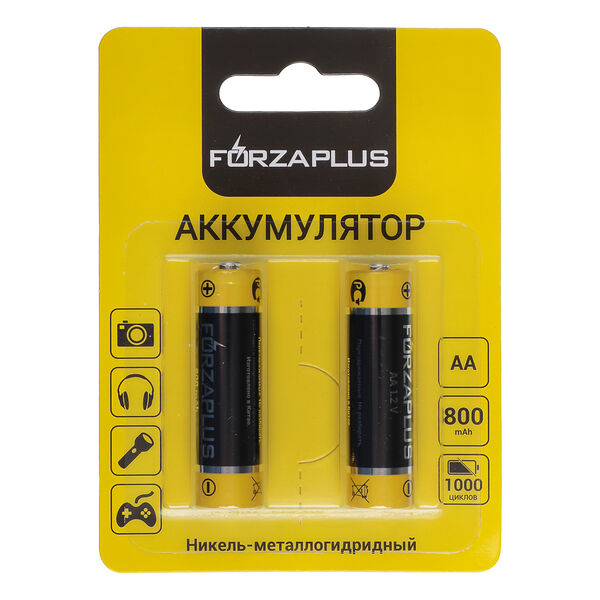 Forza аккумулятор ni-mh 800mah aa 2 шт в блистере 1,2в