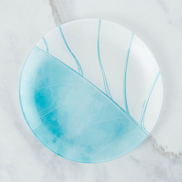 Тарелка десертная Luminarc ALARICIA V0453, 19х19 см, белый/голубой