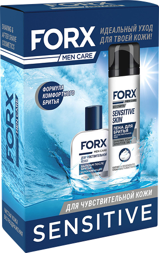 Подарочный набор Forx Men Care SENS SKIN Пена для бритья  + Лосьон после бритья