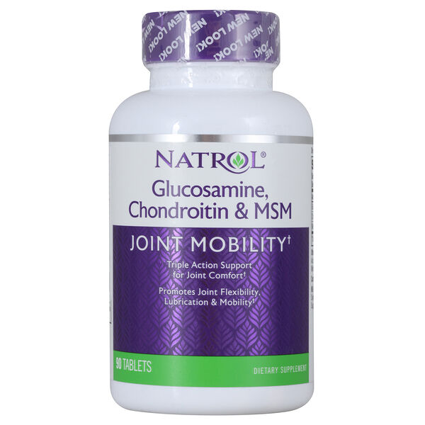 Natrol Glucosamine, Chondroitin & MSM таблетки 90 шт.