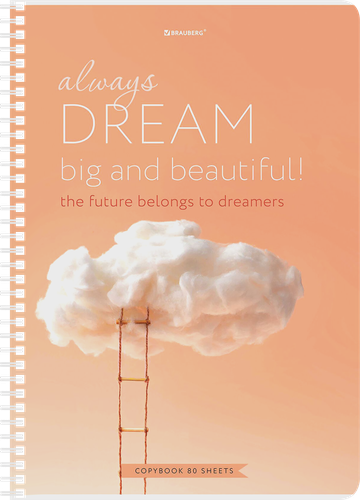 

Тетрадь Brauberg Dream А4, 80 листов, на гребне, в клетку, Арт. 404049