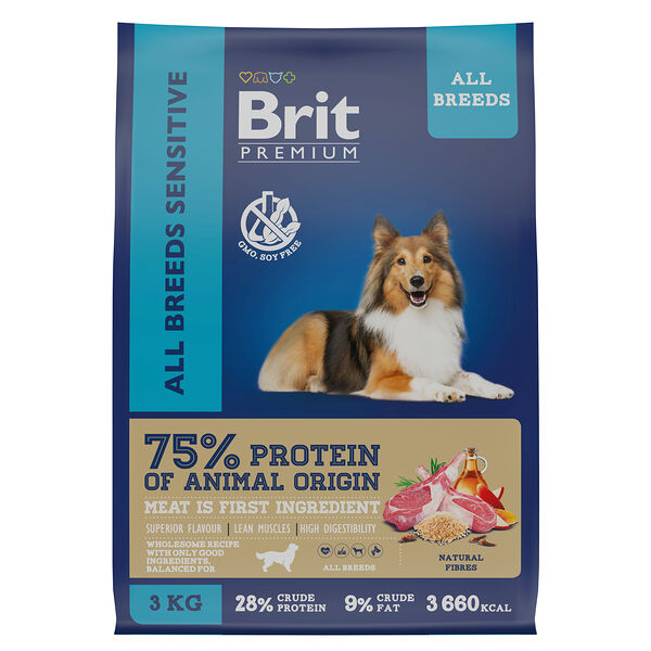 Сухой корм для собак Brit Premium Dog Sensitive с чувствительным пищеварением Ягненок