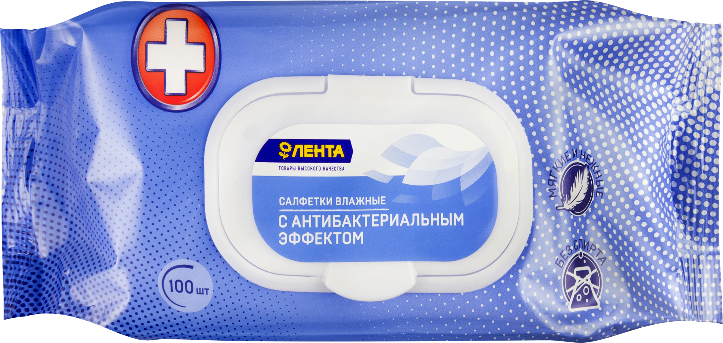 

Салфетки влажные Лента антибактериальные 100 шт.