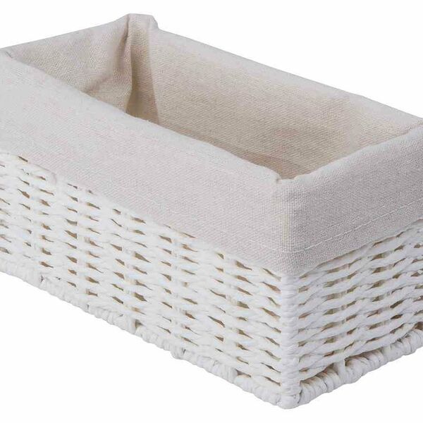 Корзина стеллажная Handy Home бумажный шпагат белая, 20x10x10 см