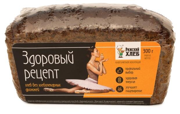 

Хлеб Рижский Хлеб Здоровый рецепт бездрожжевой заварной 300 г