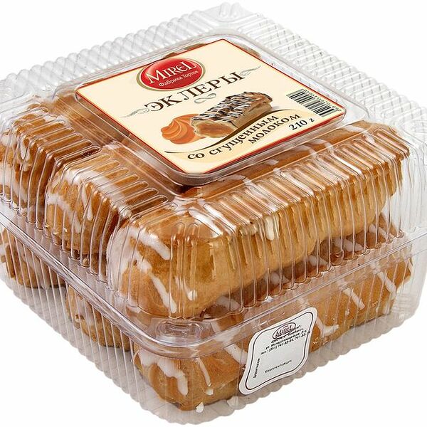 Пирожное Mirel эклеры со сгущённым молоком, 6 шт.