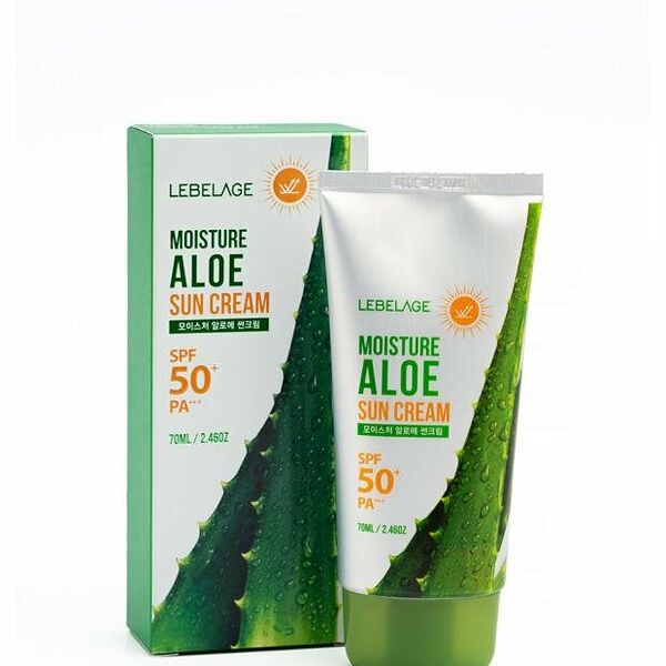 Крем для лица солнцезащитный Lebelage с экстрактом алоэ Moisture Aloe Sun Cream SPF50+PA+, 70 мл
