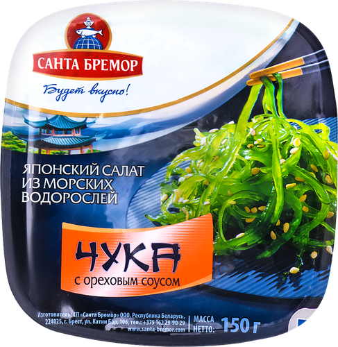 

Салат из морских водорослей Санта Бремор Чука с ореховым соусом 150 г