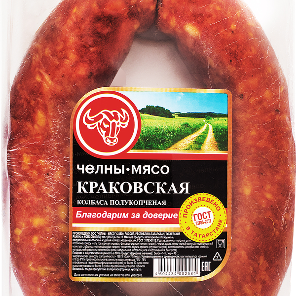 Колбаса Челны-мясо Краковская полукопченая