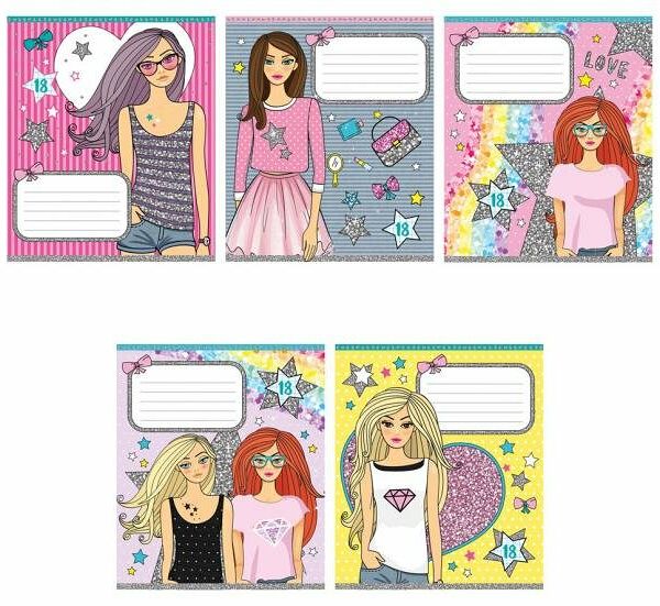 Тетрадь 18л скр а5 клетка карт выб уф двойной фольга