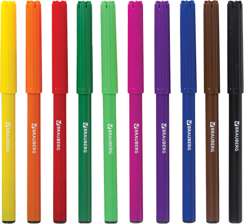 

Фломастеры BRAUBERG Академия, 10 цветов, Арт. 151410