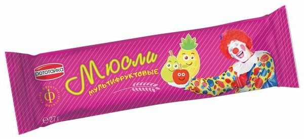 Батончик Рототайка Мюсли мультифруктовые на фруктозе