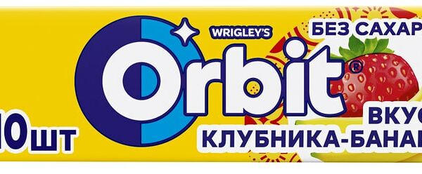 Жевательная резинка Orbit Клубника-Банан 13.6г