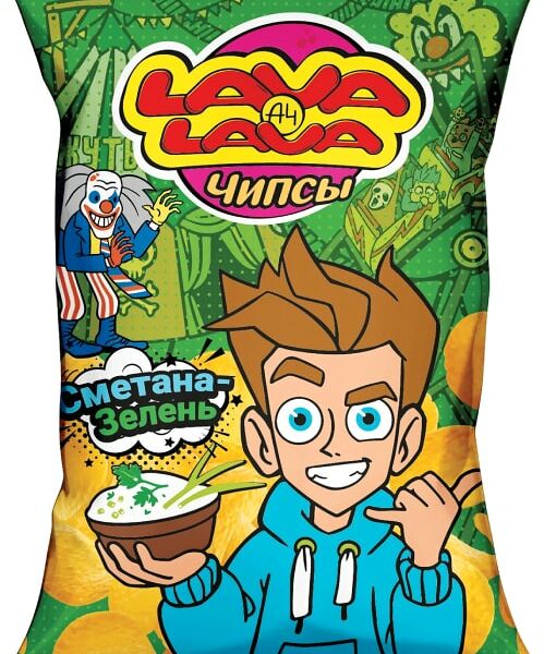 Чипсы Lava Lava Сметана и Зелень 50г