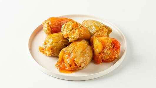 Перец фаршированный с куриным фаршем