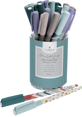 Ручка Lorex Slim Soft шариковая синяя в ассортименте 0.5мм