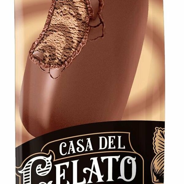 Мороженое эскимо Casa Del Gelato Джандуйа пломбир шоколадный с орехами