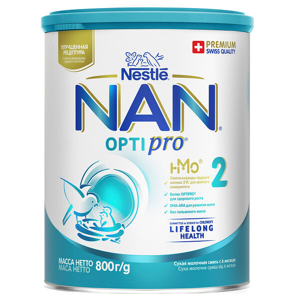 Nan Optipro N2 молочная смесь 800г