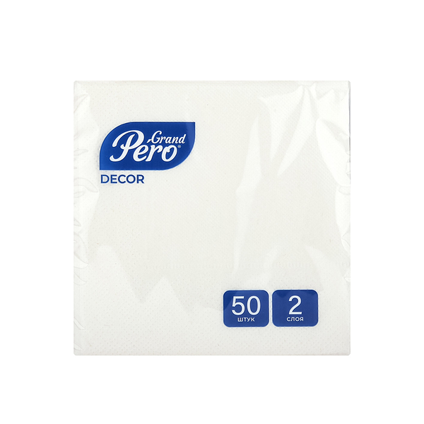 Салфетки GrandPero, 2 слоя, 24х24 см, 50 шт