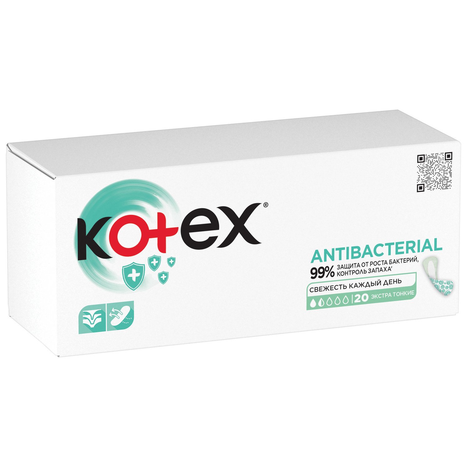 

Прокладки ежедневные Kotex Antibacterial 20 шт.