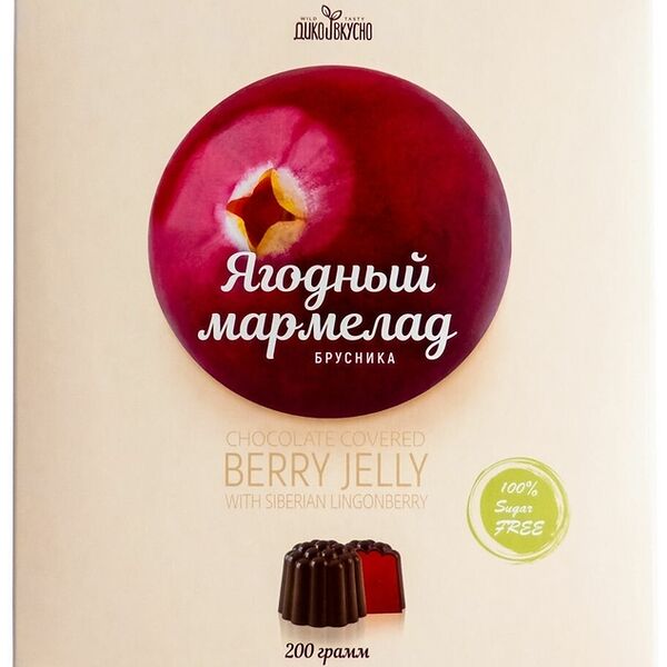 Мармелад Дико Вкусно Брусничный в шоколадной глазури