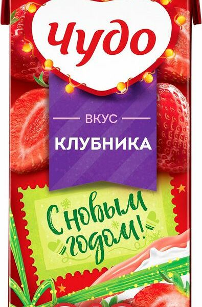 Коктейль Чудо Клубника молочный 2% 914мл