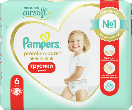 

Трусики-подгузники Pampers Premium Care 6 15+ кг 31 шт.