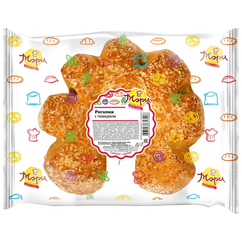 

Рогалик Мэри с повидлом 1 шт. 80 г