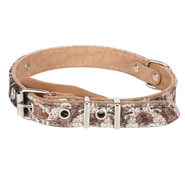 Ошейник для собак Мозаика, натурально-коричневый, 20 мм