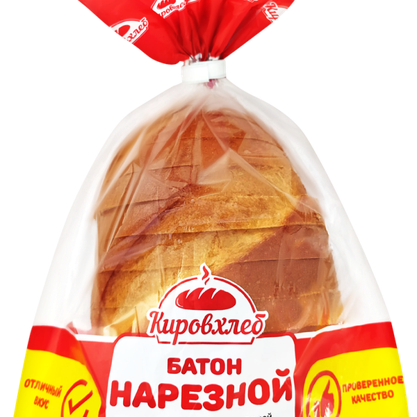 Батон БКК КИРОВ Нарезной, высший сорт