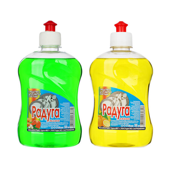 Средство для мытья посуды радуга яблоко/лимон, п/б, 500мл