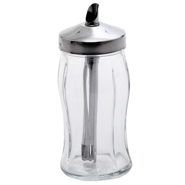 Сахарница с дозатором Pasabahce Black&White, 240 мл, стекло/ металл