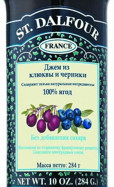 Джем из клюквы и черники St. Dalfour без добавления сахара