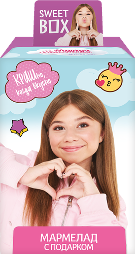 Мармелад жевательный SWEET BOX в наборе с подарком, 10г, в ассортименте