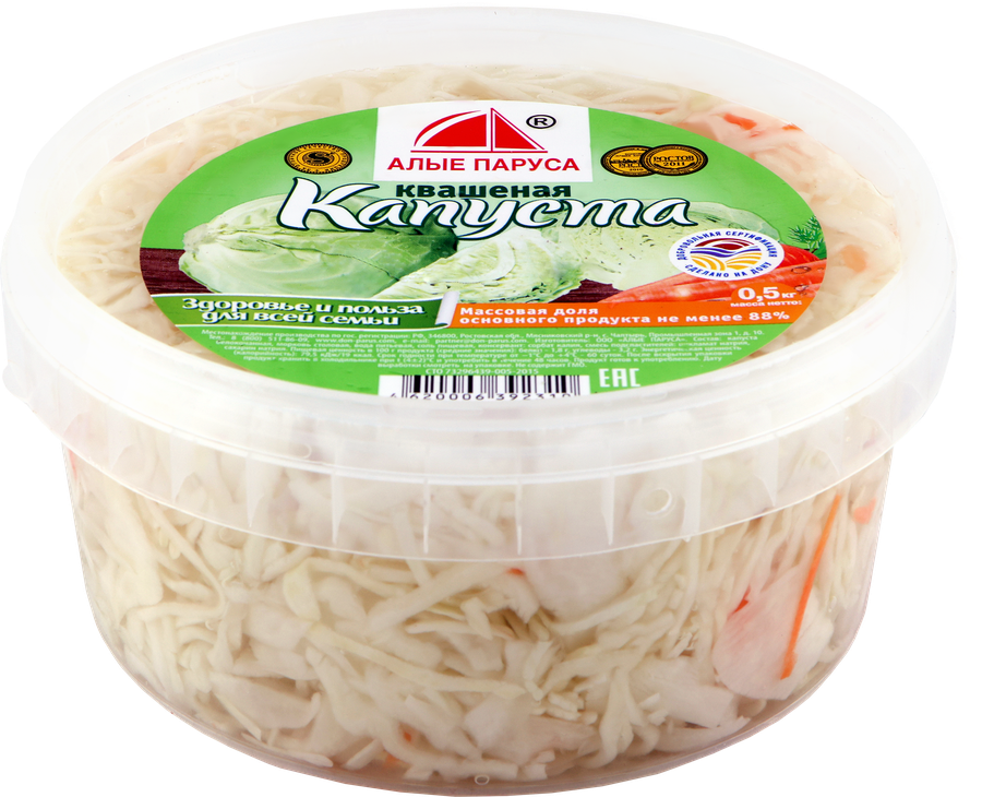 

Капуста квашенная Алые Паруса